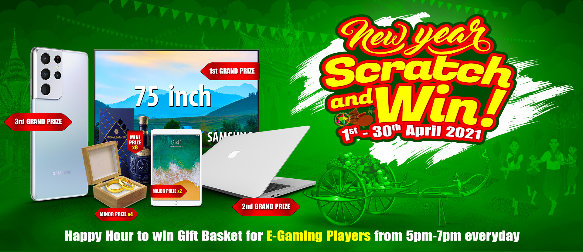 Ha Tien Vegas Cambodia April Promotions - Scratch and Win