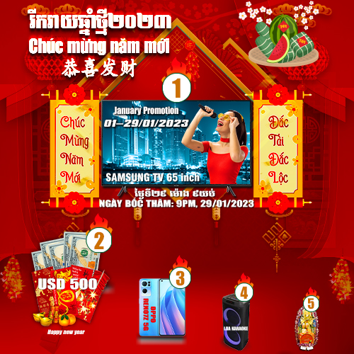 January 2023 Ha Tien Vegas promotions & prizes Cambodia